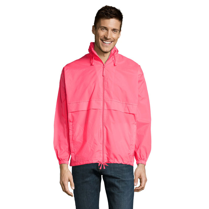 Veste coupe vent publicitaire SURF rose fluo 2